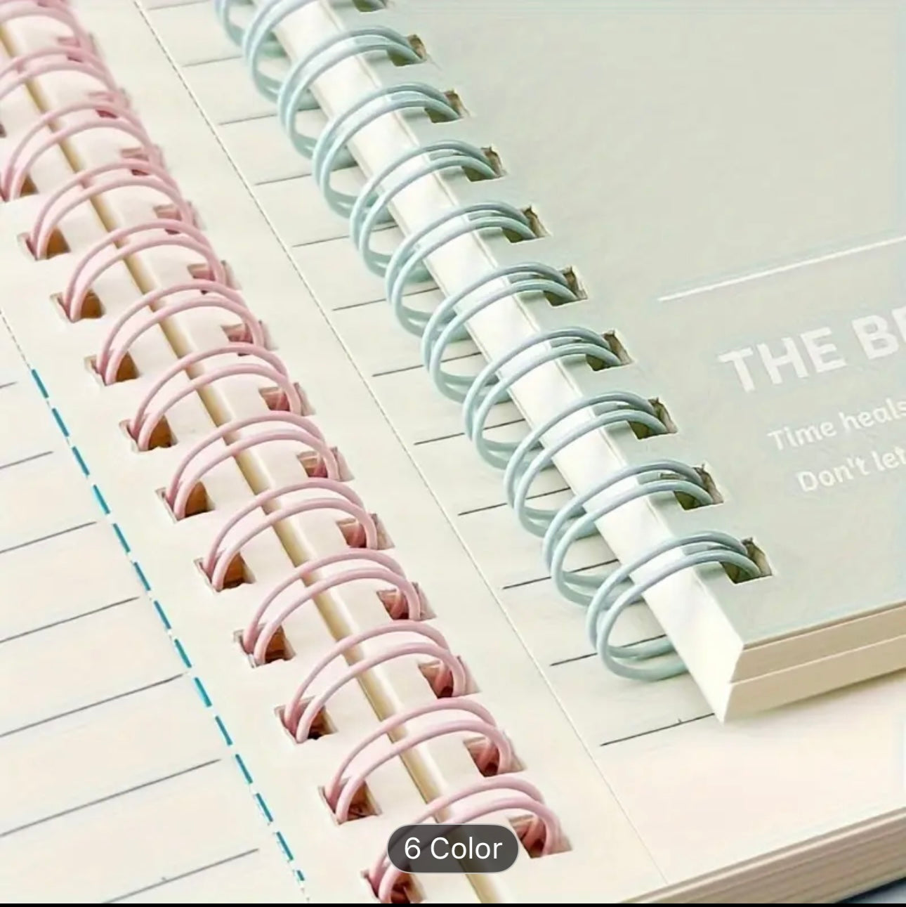 Scholarly Stride Premium A5 Spiral Notebook - 122 Pages, Thick Paper with Perforated Pages & Bookmarks, Colorful Cover Options (Pink, Yellow, Blue, Green) - Ideal for College Students & Professionals, Notebooks for School