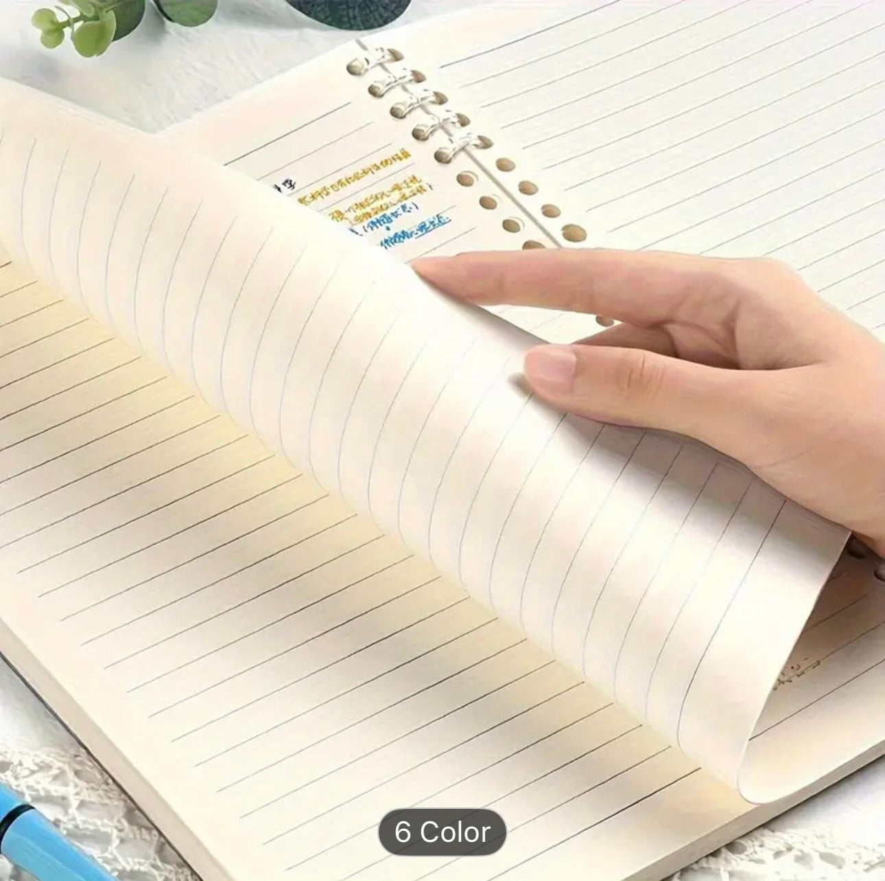 Scholarly Stride Premium A5 Spiral Notebook - 122 Pages, Thick Paper with Perforated Pages & Bookmarks, Colorful Cover Options (Pink, Yellow, Blue, Green) - Ideal for College Students & Professionals, Notebooks for School
